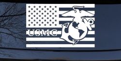 US American Flag USMC Marines Military Car or Truck Window Decal Sticker
