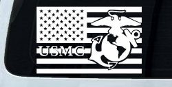 US American Flag USMC Marines Military Car or Truck Window Decal Sticker