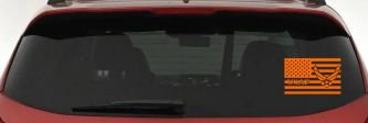 US American Flag Air Force USAF Military Car or Truck Window Vinyl Decal Sticker (Orange)