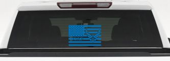 US American Flag Air Force USAF Military Car or Truck Window Decal Sticker (Sky Blue)