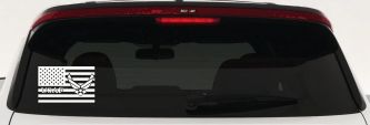 US American Flag Air Force USAF Military Car or Truck Window Decal Sticker (White)