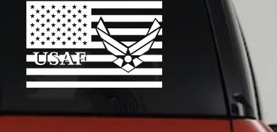 US American Flag Air Force USAF Military Car or Truck Window Vinyl Decal Sticker