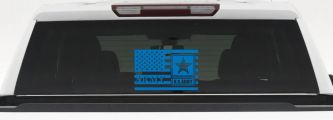 US American Flag Army Military Car or Truck Window Decal Sticker (Sky Blue)