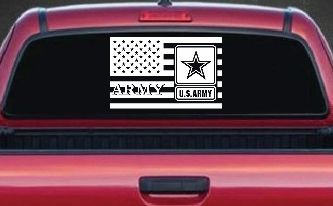 US American Flag Army Military Car or Truck Window Decal Sticker