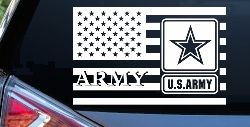 US American Flag Army Military Car or Truck Window Decal Sticker