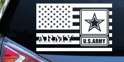 US American Flag Army Military Car or Truck Window Decal Sticker