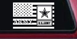 US American Flag Army Military Car or Truck Window Decal Sticker