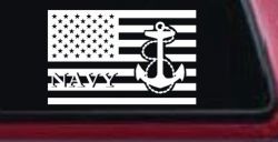 US American Flag US Navy Military Car or Truck Window Decal Sticker