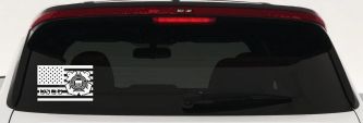 US American Flag Coast Guard Military Car or Truck Window Decal Sticker (White)