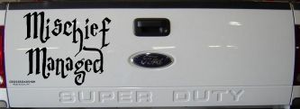 Potter Mischief Managed Sci Fi Car or Truck Window Decal Sticker (Black)