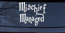 Potter Mischief Managed Sci Fi Car or Truck Window Decal Sticker