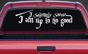 Potter I Solemnly Swear I am up to no Good Sci Fi Car or Truck Window Decal Sticker