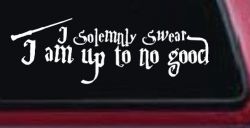 Potter I Solemnly Swear I am up to no Good Sci Fi Car or Truck Window Decal Sticker