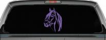 Dark Mane Horse Head Car or Truck Window Vinyl Decal Sticker (Purple)