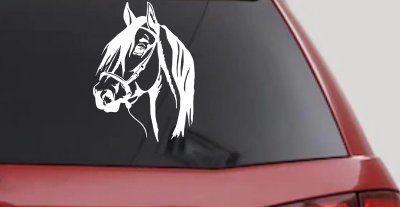 Dark Mane Horse Head Car or Truck Window Vinyl Decal Sticker