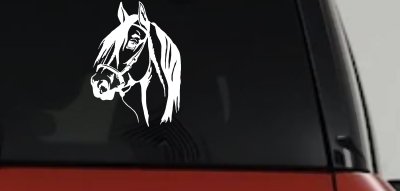 Dark Mane Horse Head Car or Truck Window Vinyl Decal Sticker