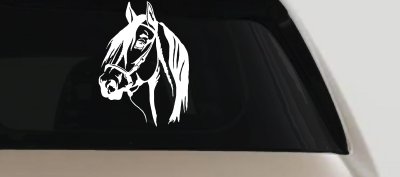 Dark Mane Horse Head Car or Truck Window Vinyl Decal Sticker