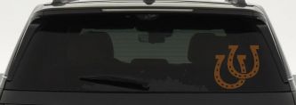 Horseshoes Animals Car or Truck Window Decal Sticker (Copper)