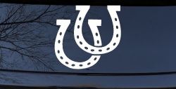 Horseshoes Animals Car or Truck Window Decal Sticker