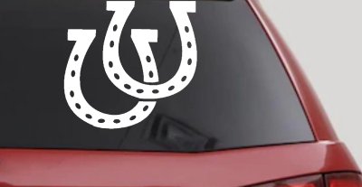 Horseshoes Animals Car or Truck Window Vinyl Decal Sticker
