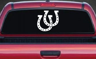 Horseshoes Animals Car or Truck Window Decal Sticker