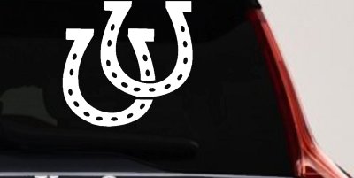 Horseshoes Animals Car or Truck Window Vinyl Decal Sticker