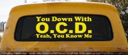 You Down With OCD Yeah You Know Me Funny Car or Truck Window Decal Sticker (Yellow)