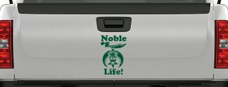 Noble Life Shriner Other Car or Truck Window Decal Sticker (Dark Green)