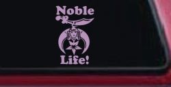 Noble Life Shriner Other Car or Truck Window Vinyl Decal Sticker (Lilac)