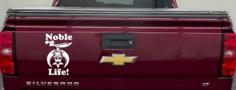 Noble Life Shriner Other Car or Truck Window Decal Sticker (White)