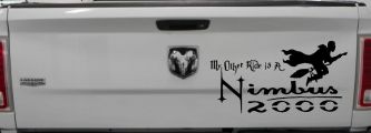 My Other Ride Is a Nimbus 2000 Potter Broom Sci Fi Car or Truck Window Vinyl Decal Sticker (Black)