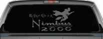 My Other Ride Is a Nimbus 2000 Potter Broom Sci Fi Car or Truck Window Vinyl Decal Sticker (Silver)