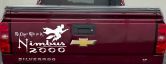 My Other Ride Is a Nimbus 2000 Potter Broom Sci Fi Car or Truck Window Vinyl Decal Sticker (White)