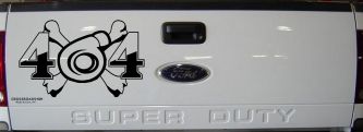 Turbo Blower 4X4 Crossbones Off Road Car or Truck Window Decal Sticker (Black)