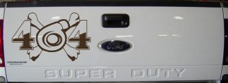 Turbo Blower 4X4 Crossbones Off Road Car or Truck Window Decal Sticker (Brown)