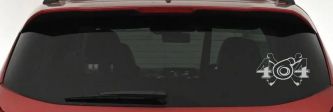 Turbo Blower 4X4 Crossbones Off Road Car or Truck Window Vinyl Decal Sticker (Light Gray)