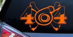 Turbo Blower 4X4 Crossbones Off Road Car or Truck Window Decal Sticker (Orange)