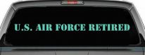 US Air Force Retired text Military Car or Truck Window Decal Sticker (Mint)
