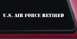 US Air Force Retired text Military Car or Truck Window Decal Sticker