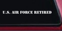 US Air Force Retired text Military Car or Truck Window Decal Sticker