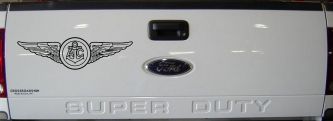 USN Navy Aircrew Wings Military Car or Truck Window Decal Sticker (Black)