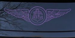 USN Navy Aircrew Wings Military Car or Truck Window Decal Sticker (Purple)