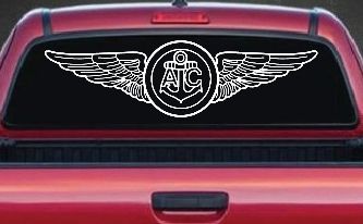 USN Navy Aircrew Wings Military Car or Truck Window Decal Sticker