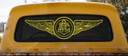 USN Navy Aircrew Wings Military Car or Truck Window Decal Sticker (Yellow)