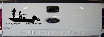 Now Accepting Applications for Wife Girlfriend Fisher Fishing Car or Truck Window Decal Sticker (Black)