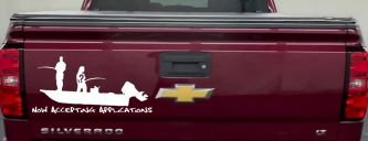 Now Accepting Applications for Wife Girlfriend Fisher Fishing Car or Truck Window Decal Sticker (White)