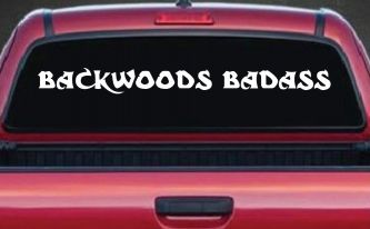 Backwoods Badass Country Car or Truck Window Decal Sticker
