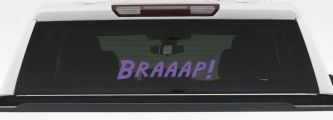 Braaap Car or Truck Window Decal Sticker (Purple)