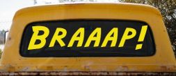 Braaap Car or Truck Window Vinyl Decal Sticker (Yellow)