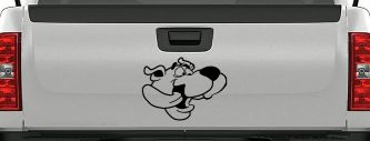 Scooby Doo Tongue Wagging Cartoons Car or Truck Window Decal Sticker (Black)